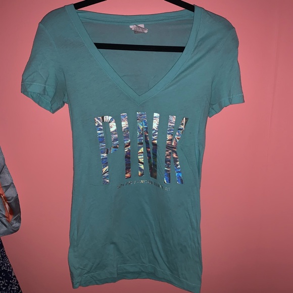 PINK Victoria's Secret Tops - Pink v neck tee